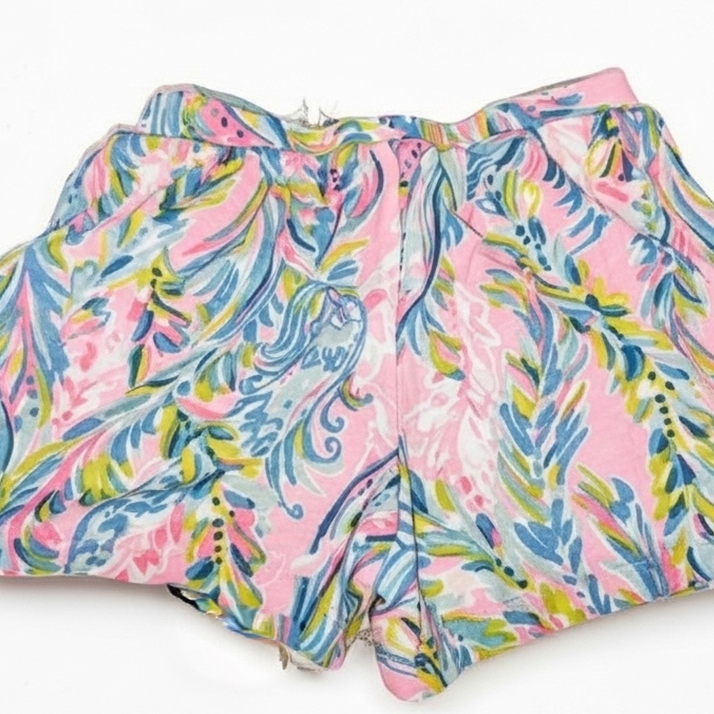 Lilly Pulitzer Pink and Blue Floral Kids Shorts